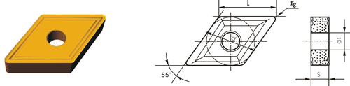 Indexable Inserta Tipo?D DNMG-M