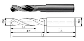 Carbure de Tungstène Perceuses-Type A3
