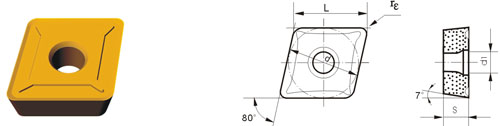 Insertos Indexáveis Tipo?C CCMT-ZF3